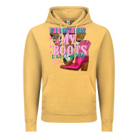 Vintage Mustard if i cant wear my boots i aint going Vintage Hoodie - NancyCooperArtShop