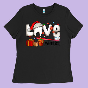 Christmas Love  Dentist Ladies Tee Designed By Adodesignshop