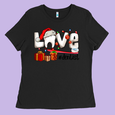 Christmas Love  Dentist Ladies Tee Designed By Adodesignshop