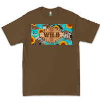 Cacao western wild and sunflower leopard turquoise cowhide licanse plate Premium Tee - Artiststas