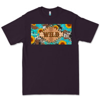 Plum western wild and sunflower leopard turquoise cowhide licanse plate Premium Tee - Artiststas