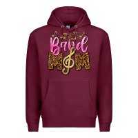 Burgundy Band Mom Mother's Day Premium Hoodie - CowGirlArtShop