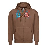 Chestnut USA 4th of july Zipper Hoodie - HowdyJamesFarm