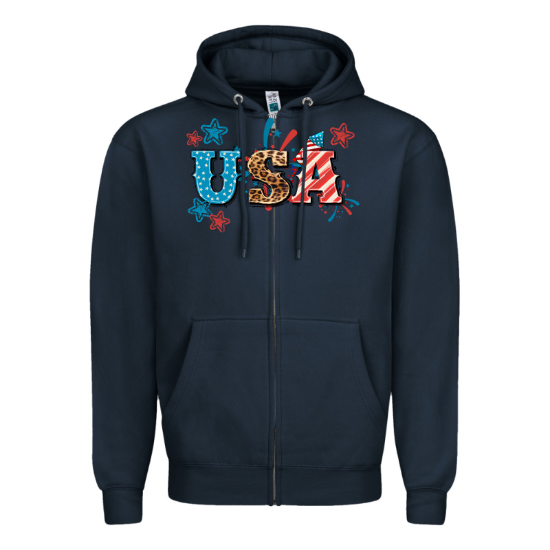 Usa 4th Of July Zipper Hoodie by HowdyJamesFarm | Teevron
