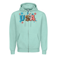 Seafoam USA 4th of july Zipper Hoodie - HowdyJamesFarm