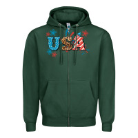 Sports Green USA 4th of july Zipper Hoodie - HowdyJamesFarm