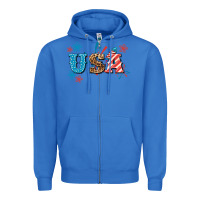 True Royal USA 4th of july Zipper Hoodie - HowdyJamesFarm