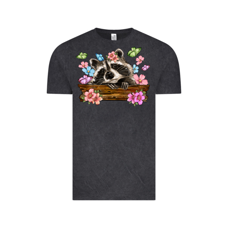 Raccoon With Flowers Vintage Tee by MaliasSmallBusiness | Teevron