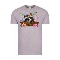 Vintage Zinc raccoon with flowers Vintage Tee - MaliasSmallBusiness