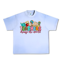Grape Ice teacher change the world Urban Heavy Tee - MaliasSmallBusiness