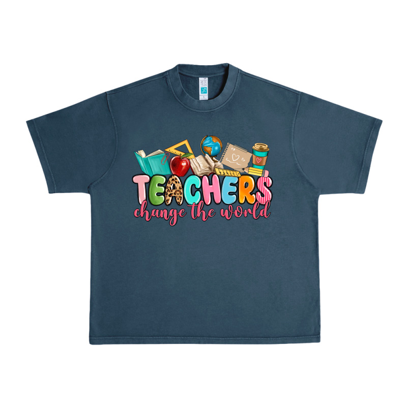 Teacher Change The World Urban Heavy Tee by MaliasSmallBusiness | Teevron