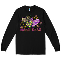 Black Mardi Gras heart Long Sleeve Tee - LillyAllenDesigns