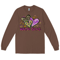 Chestnut Mardi Gras heart Long Sleeve Tee - LillyAllenDesigns