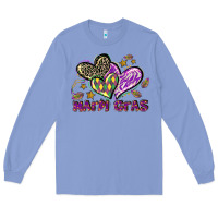 Colony Blue Mardi Gras heart Long Sleeve Tee - LillyAllenDesigns