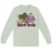 Matcha Mardi Gras heart Long Sleeve Tee - LillyAllenDesigns