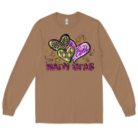 Toasted Coconut Mardi Gras heart Long Sleeve Tee - LillyAllenDesigns
