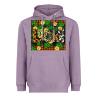Lavender st patricks day lucky clover and coins Heavyweight Hoodie - CowGirlArtShop