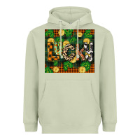 Matcha st patricks day lucky clover and coins Heavyweight Hoodie - CowGirlArtShop