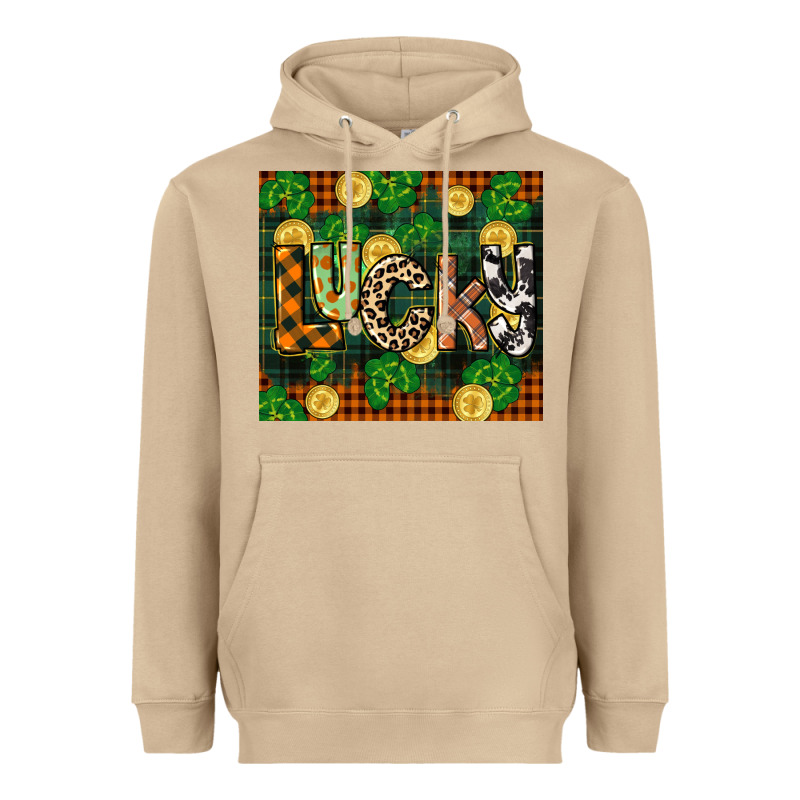 St Patricks Day Lucky Clover And Coins Heavyweight Hoodie by CowGirlArtShop | Teevron