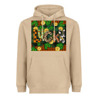 Mushroom st patricks day lucky clover and coins Heavyweight Hoodie - CowGirlArtShop