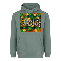 Sage st patricks day lucky clover and coins Heavyweight Hoodie - CowGirlArtShop