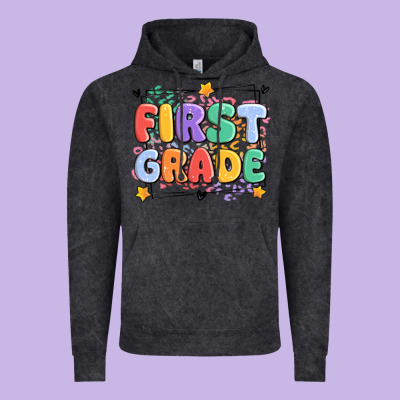 First Grade Vintage Hoodie Designed By Maliassmallbusiness