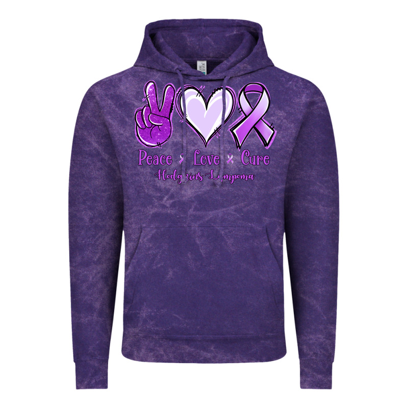 Peace Love Cure Odgkins Lympoma Vintage Hoodie by Jasminsmagicworld | Teevron
