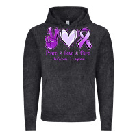 Vintage Black Peace Love Cure Odgkins Lympoma Vintage Hoodie - Jasminsmagicworld