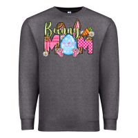 Charcoal Heather Easter Day Bunny mom Premium Sweatshirt - OliviaCreatesArt