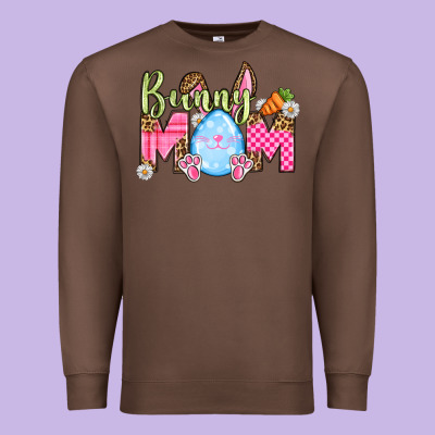 Easter Day Bunny Mom Premium Sweatshirt Designed By Oliviacreatesart