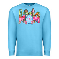 Ocean Blue Easter Day Bunny mom Premium Sweatshirt - OliviaCreatesArt
