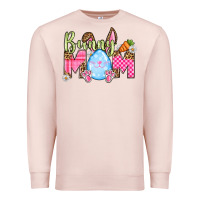 Pale Pink Easter Day Bunny mom Premium Sweatshirt - OliviaCreatesArt