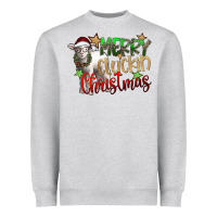 Heather Grey merry cluckin christmas Heavyweight Sweatshirt - SublimationCraftShop