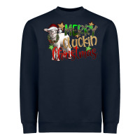 Navy merry cluckin christmas Heavyweight Sweatshirt - SublimationCraftShop