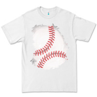 White baseball patch Premium Tee - AdoDesignShop