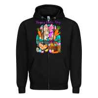 Black Happy Easter Day truck Zipper Hoodie - HowdyJamesFarm