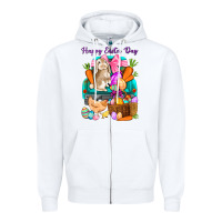 White Happy Easter Day truck Zipper Hoodie - HowdyJamesFarm