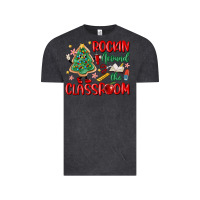 Vintage Black rockin around the clasroom teacher Vintage Tee - MaliasSmallBusiness