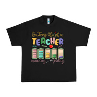 Black battery life of a teacher monday friday Urban Heavy Tee - MaliasSmallBusiness
