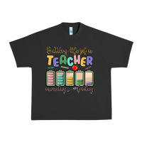 Pigment Black battery life of a teacher monday friday Urban Heavy Tee - MaliasSmallBusiness