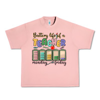 Salmon battery life of a teacher monday friday Urban Heavy Tee - MaliasSmallBusiness