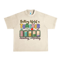 Sandshell battery life of a teacher monday friday Urban Heavy Tee - MaliasSmallBusiness