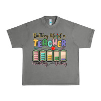 Tornado battery life of a teacher monday friday Urban Heavy Tee - MaliasSmallBusiness