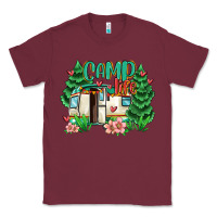 Burgundy camp life Classic Tee - MaliasSmallBusiness