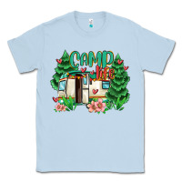 Dusty Blue camp life Classic Tee - MaliasSmallBusiness