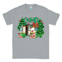 Heather Grey camp life Classic Tee - MaliasSmallBusiness