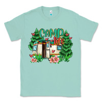Seafoam camp life Classic Tee - MaliasSmallBusiness