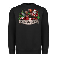 Black Merry Christmas Heavyweight Sweatshirt - SublimationCraftShop