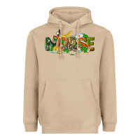 Mushroom St. Patrick's Day Nurse Heavyweight Hoodie - CowGirlArtShop