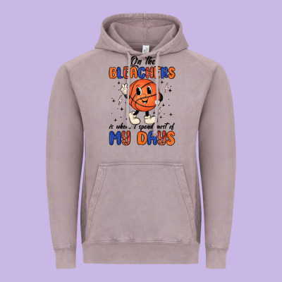On The Bleachers Is Where I Spend Most Of My Days Vintage Hoodie Designed By Maliassmallbusiness